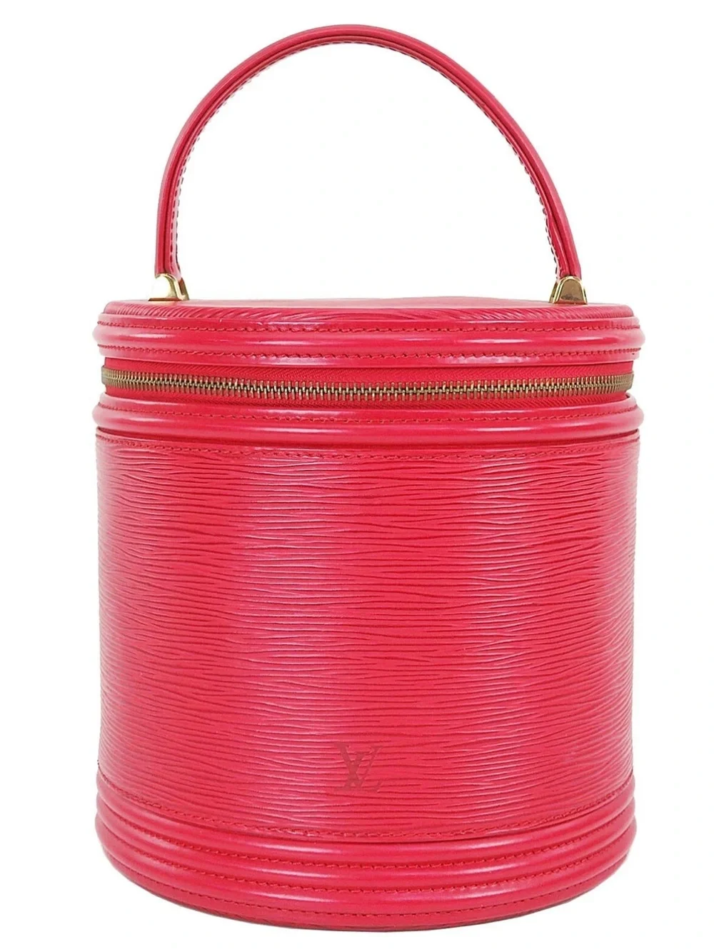 Louis Vuitton Pink Epi Leather Round Vanity Bag